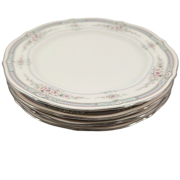 Noritake Rothschild Ivory China Platinum Band Bread & Butter Plates – Set of 4 - Picture 4 of 16